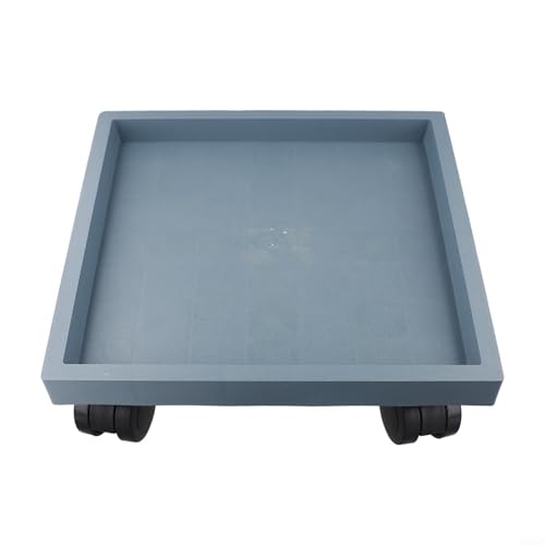 EffiFish Support de pot de fleurs carré avec roulettes, plateau mobile pour plantes en pot, intérieur ou extérieur, plate-forme roulante pour pots lourds (intérieur 32,5 cm)