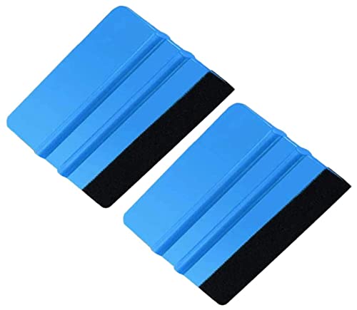 LiFangSotre 2PCS Film Scraper,Raspador de película,Raspador de Borde de Fieltro,raspador de Borde de Fieltro para Coche,aplicador de calcomanías de Tinte de Ventana de vehículo,4 Pulgadas