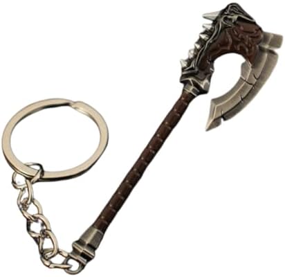 World of Warcraft Gorehowl Keychain – Legendary Orc Weapon Keychain for Gamers & Collectors Model Action Figures Game Toys Collection Gift Desk Decoration Backpack Pendant Gift image 4