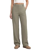 ODODOS Women's High-Rise Straight-Leg Trouser, Tailored Stretch Work Pants