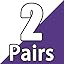 2 Pairs: 1 Pair White & 1 Pair Purple