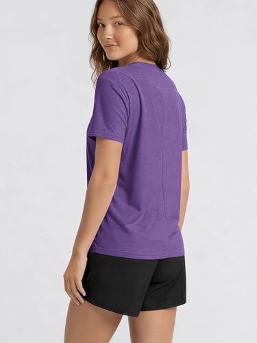 Image of ODODOS Women's Performance Cropped Tee Ultra Soft odSTRATUM Tech Short Sleeve Relaxed Top Crew Neck T-Shirts