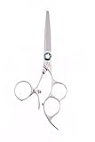 ShearsDirect Japanese 440c Stainless Steel 3 Finger Hole Swivel Scissor, 6 Inch, 4 Ounce