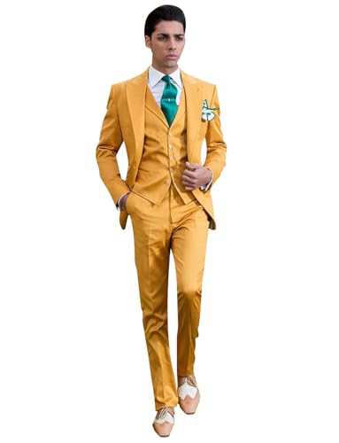 Veste costume de mariage homme trois pièces avec col en pointe style intelligent