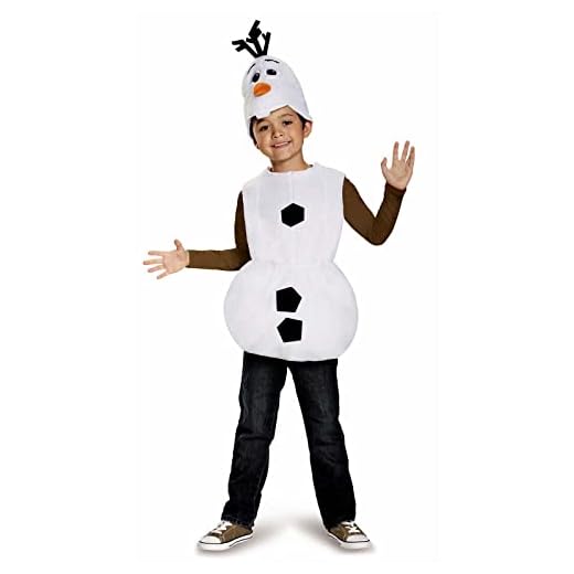 Disney Oficial Clásico - Disfraz Olaf Niño Clásico Oficial, Disfraz Frozen Niño, Disfraz Olaf Niña, Disfraz Muñeco de Nieve Niño, Carnaval Niño Navidad Talla S
