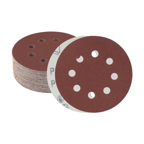 Meccion 125mm Sanding Discs 50pcs 150 Grits Sander Discs Pads 5 Inch 8 Holes Hook and Loop Sander Paper for Random Orbital Sander