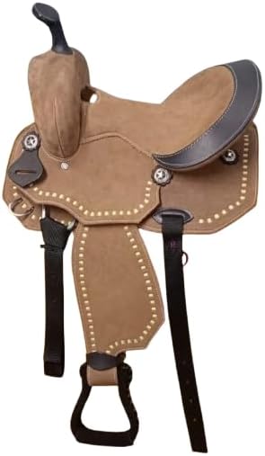 Barrel Racing Western Handmade Synthetic Cordura Horse Saddle Lightweight Trail Tack Equestrian Horse Saddle for Horse Riding Size: 10-18 inches Seat, UR11