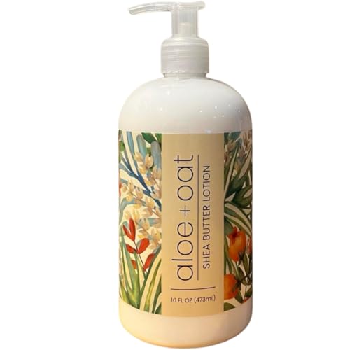 Greenwich Bay Trading Company Aloe + Oat Hand Lotion Enriched with Shea Butter, Cocoa Butter, Aloe & Oatmeal Extract