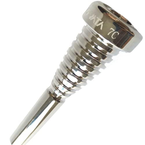 KAYATA Music 7C Trumpet Mouthpiece, Thick Silver Plated 7C Mouthpiece