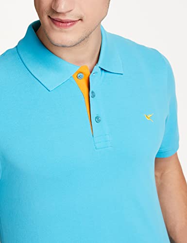 Image of Deniklo Men Cotton Rich Regular Fit Solid Polo T-Shirt | Men's Best T Shirt |Half Sleeves Casual T-Shirt |Classic Plain T-Shirt | Collar T Shirt|Polo T-Shirt for Men (Available in Plus Size)