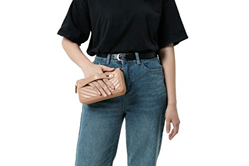 Image of Daisy Rose Dual Zipper Phone Clutch and Wallet for Women - RFID Blocking, PU Vegan Leather Multi-Card Organizer