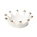 EXCEART Royal Keramik Krone Ring Halter Schmuck Tablett Teller Schmuck Stand Organizer für Ohrring Armband Schlüssel Halskette Hochzeit Geburtstage Mütter Tag Liefert
