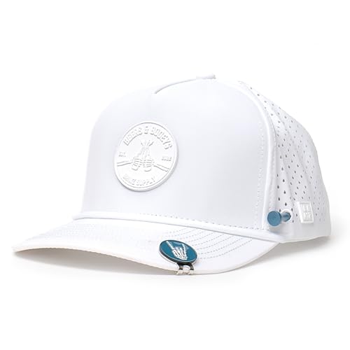 Image of BRIMZ Golf Performance Hat - Tee Holder & Magnetic Ball Marker - Breathable, Sweat & Water Resistant Golfing Snapback Hat
