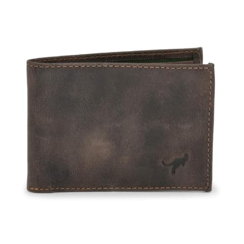 Carteira masculina slim pequena luxo couro bovino natural(marrom escuro)