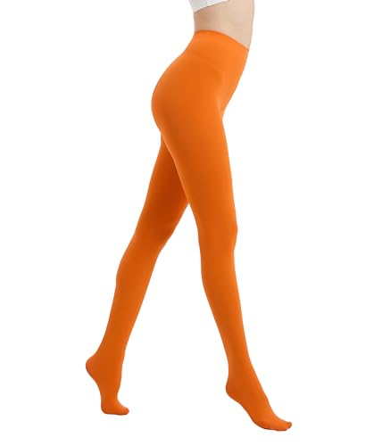 Image of 80D Semi Opaque Tights for Women Stretchable High Waist Womens Stockings Soft Pantyhose with 20+ Colors