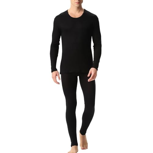 Thermal Underwear Set for Men Long Johns with Fleece Lined Winter Cold Weather Long Sleeve Baselayer Set Top Bottom2