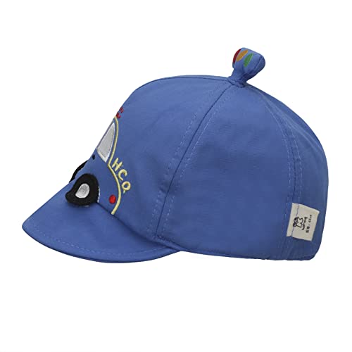 Baby Baseball Hat Infant Cute Car Sun Hat Cotton Breathable Toddler Baseball Cap for Boy Girl 0-18 Months Kids Summer Blue3