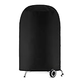SanGlory Grill Abdeckhaube Rund, Kugelgrill Abdeckung Wasserdichtes Oxford-Gewebe Grillabdeckung BBQ Cover Schutzhülle Haube Grill Abdeckplane Grillabdeckung Gasgrill Wetterfest Schwarz (71x68cm)