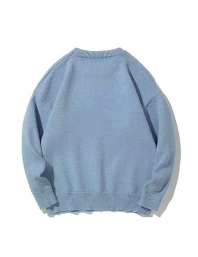 Vamtac Mens Oversized Sweater Vintage Graphic Pullover Crewneck Knit Jumper Y2K Unisex Streetwear 2025 Fall Tops