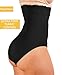 ShaperQueen102C Underwear Shaper- Womens Best High-Waisted Brief Waist-Cincher Girdle Body Shaper Tummy Control Shapewear (M, Black)