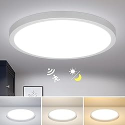 Lampara Con Sensor De Movimiento Y Camara Combuh Plafón LED con Sensor de Movimiento Radar, 28W 2800LM Lampara de Techo Redondo con Sensor Crepuscular, 3000K/4000K/6000K Ø30CM luz Techo con Sensor para Pasillos Escaleras Garaje Balcón