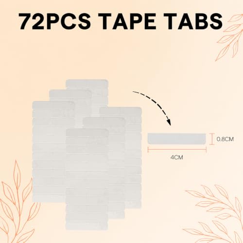 Image of Full Shine Double Sided Replacement Tape, White, 0.8cm*4cm 72PCS