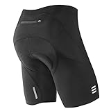 fahrradhose kurz gepolstert 【Schweißabsorbierend und Atmungsaktiv】Das hautfreundliche Material der Radlerhose Herren mit Sitzpolster besteht aus 80% Polyamid und 20% Spandex, welches eine optimale Feuchtigkeitsableitung gewährleistet und Ihre Haut trocken hält, was nicht nur erfrischend, sondern auch sehr angenehm ist. Der Vier-Wege-Stretch Stoff der Radhose Herren sorgt für ein glattes und reibungsloses Gefühl, welcher eventuellen Druck auf unebenen Straßen verringert.