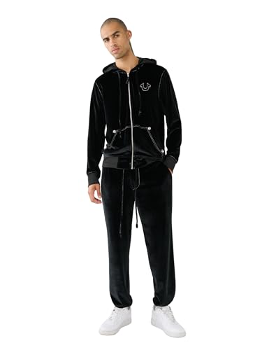 True Religion Men's Velour Big T Jogger2
