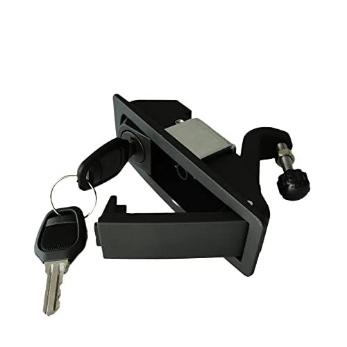 Wjskdq MS606_1_H400 4Pcs Compression Latch Lock Trigger Latch Lock Compression Latches Flush Mount Zinc Alloy Adjustable Lever Hand Operated Black thumb #1