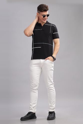 Image of ADRO Regular Fit Polo T-Shirt for Men| Printed Polo T-Shirt | Cotton Polo T Shirt