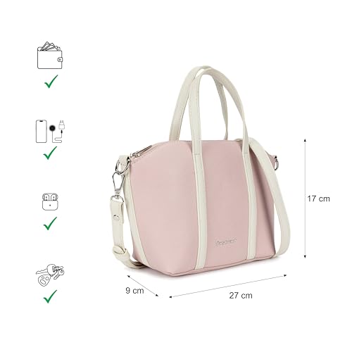 Image of Fastrack Smooth Talker Sling Bag for Women, Detachable Sling Belt, Handle Carry Option, Pebbled Faux Leather, Top Zip Closure and Inner Access Pockets, Versatile and Stylish Compact Bag