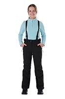 Killtec Mädchen Ksw 77 Grls Pnts Funktionshose Skihose mit abzippbaren Latz Schneefang und Kantenschutz, Schwarz, 140 EU