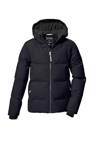 killtec Niñas Chaqueta acolchada/chaqueta de invierno con capucha KOW 357 GRLS QLTD JCKT, schwarz blau, 128, 42150 000