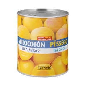 Melocotón en almíbar Hacendado Bote 840 g (480 g escurrido) Pack 2