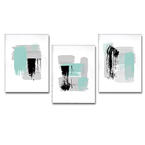 Peintures sur toile décoration salon moderne triptyque nordique 50x60cm