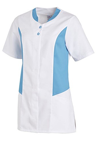 Leiber Hosenkasack 1/2 Arm, mit farbigen Druckknöpfen, weiß/hellgrün, Gr.58 – Bild 2