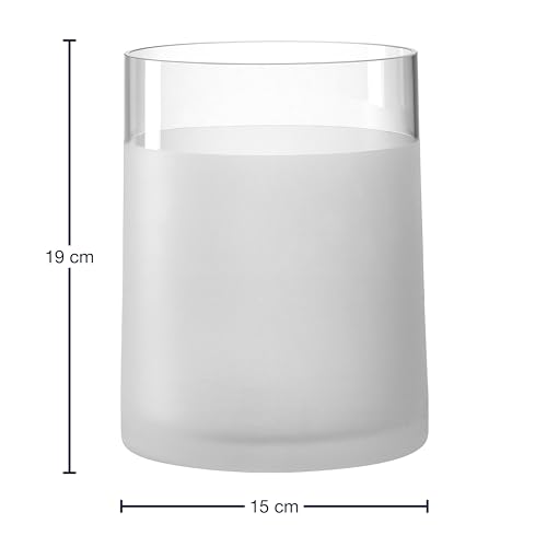 LEONARDO HOME 018628 NOVARA Vase 19 cm satiniert, Glas