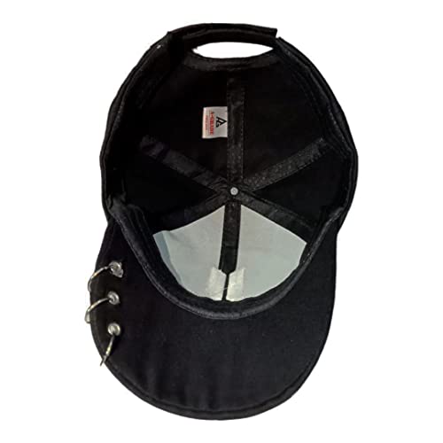 Image of Cron Unisex BTS Kids Cotton Sports Summer Cap for Boys & Girls Cap Suitable for Age 6 to 12 Years (Black)