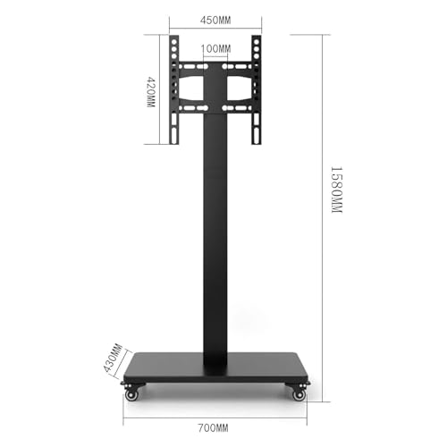 Soporte de TV móvil con ruedas para pantallas de 32-65" miniatura 2