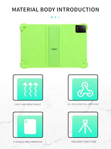 Housse TCL TAB 10L Gen 4 verte en silicone avec béquille ajustable - 6