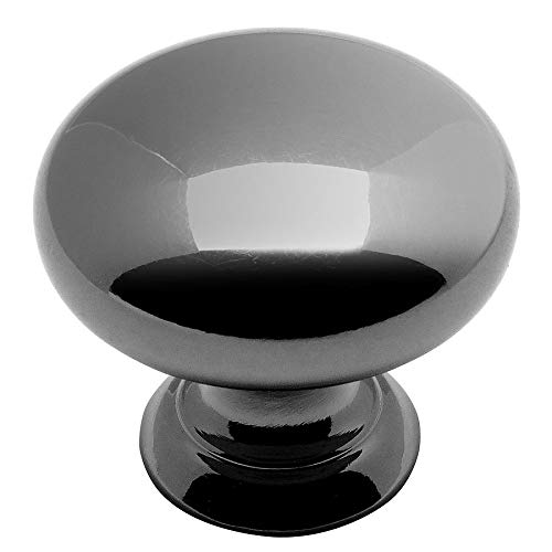 Cosmas 10 Pack 4950BN Black Nickel Cabinet Hardware Round Mushroom Knob - 1-1/4" Diameter
