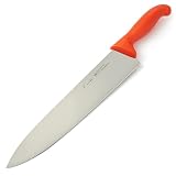 CURTA 12-inch Commercial-Grade Chef's Knife, NSF Listed, Ergonomic, Non-slip Red Handle, High Carbon...