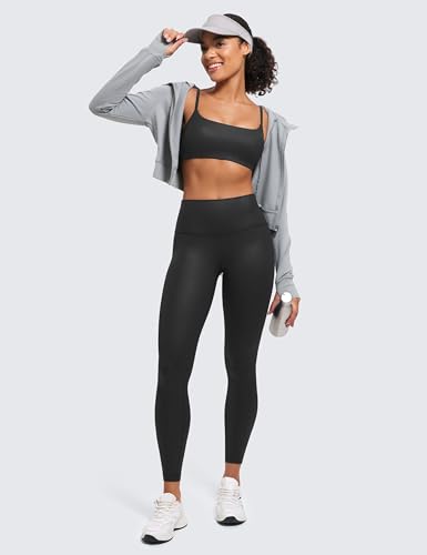 Image of CRZ YOGA Butterluxe Scoop Neck Sports Bras | Light Support, Removable Pads, Yoga, Extremely Soft, U Back, Adjustable Spaghetti Straps, for Women