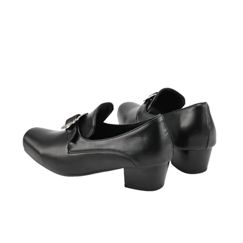 Men Retro Loafers Metal Square Buckle Formal Shoes Halloween Cosplay Shoes4