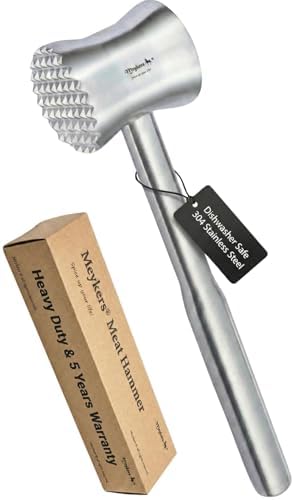 Meykers Meat Tenderizer Mallet | 304 Stainless Steel | Dishwasher...