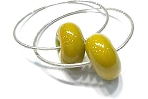 Mustard Yellow Glass Beaded Hoop Earrings: A Touch of Sunshine for Every Style