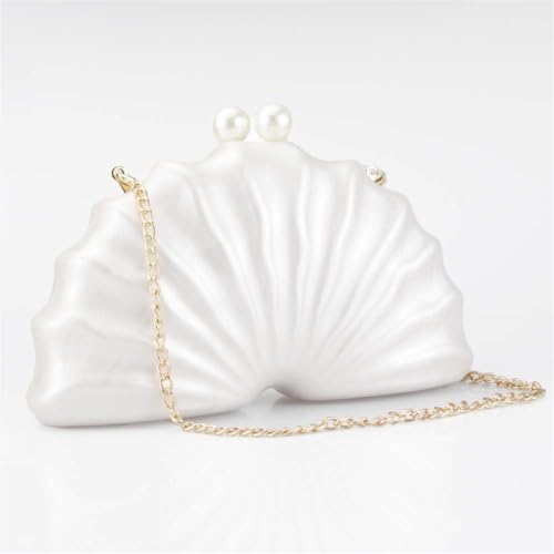 Sac à main croisé coquillage en acrylique pour cérémonie et pochette de mariage