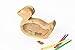 Handmade Wooden Duck Shaped Piggy Bank 8.3 x 7 x 1.6 inches