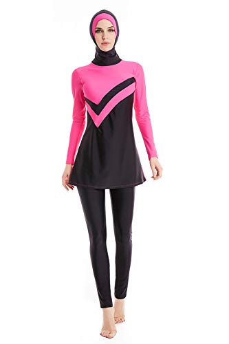 KXCFCYS Stylish Modest Muslim Islamic Swimsuit for Women Hijab & Full Coverage Swimwear Perfect for Swimming, Beach & Daily Wear (N1, XS)