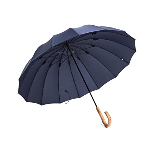 Parapluie de golf léger CMBSSTFC 42 pouces vert avec poignée canne en bois
